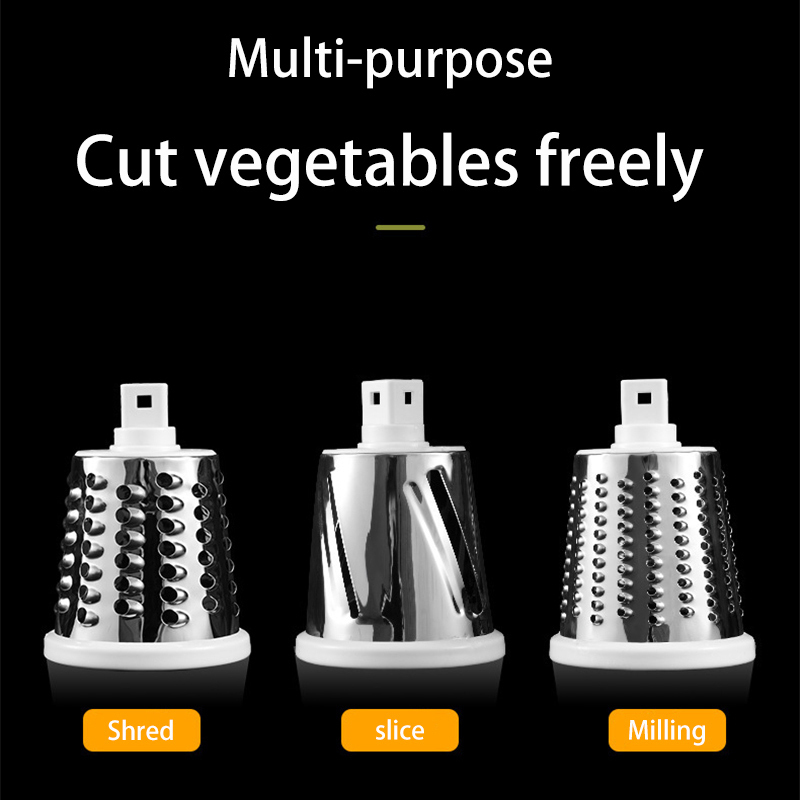 Фруктовые овощные инструменты 3 в 1 овощной мандолине Slicer Swift Ротарь -барабан с герметичным измельчитель