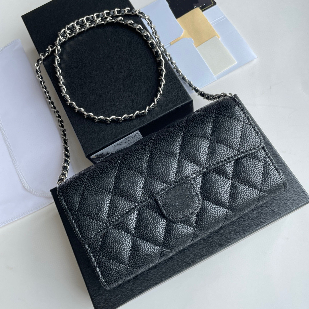 7A Fashion Women CF HOTTER COTTER BAG SNAP FLAP BAG DAIMENCE SEADESK CAVIAR CAVIAR CALHIDE SHINE SENER