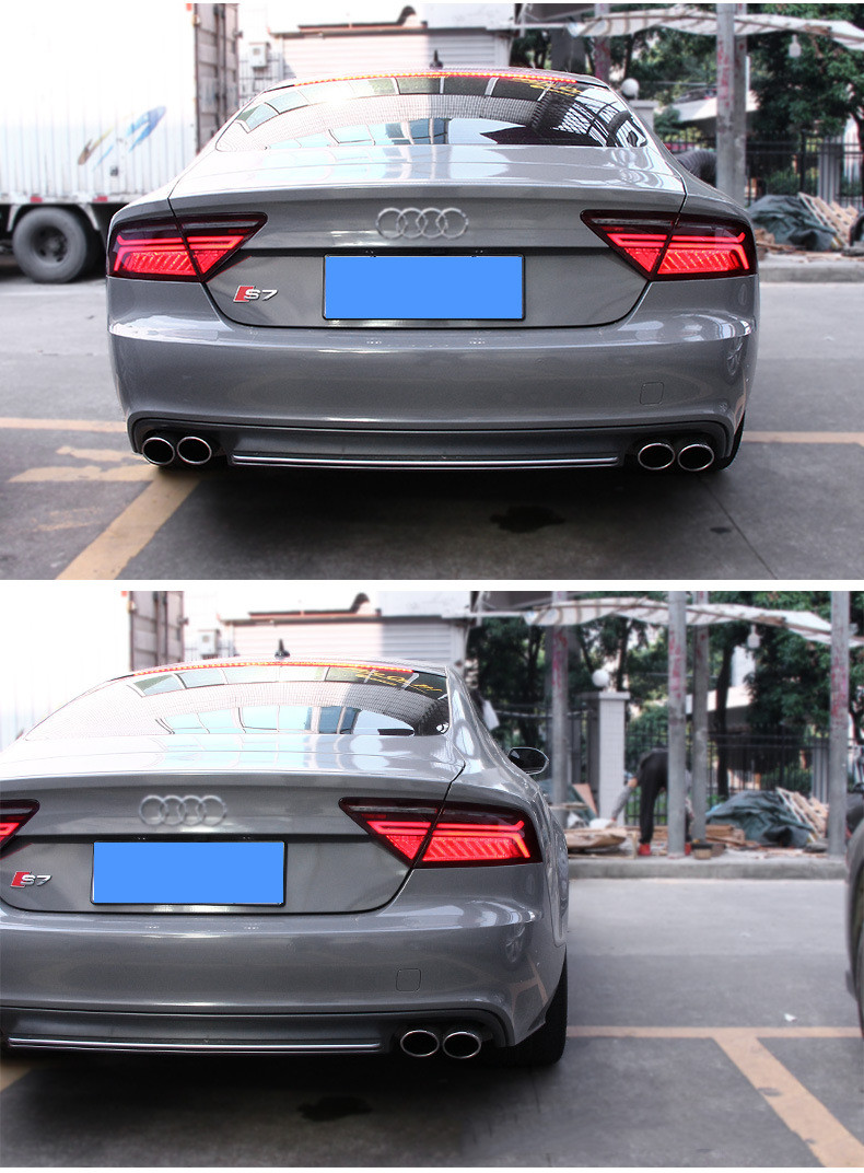 Audi A7의 자동차 조명 A7 LED Auto Taillight Assembly 업그레이드 동적 신호 램프 LED 정지 Taillights 액세서리