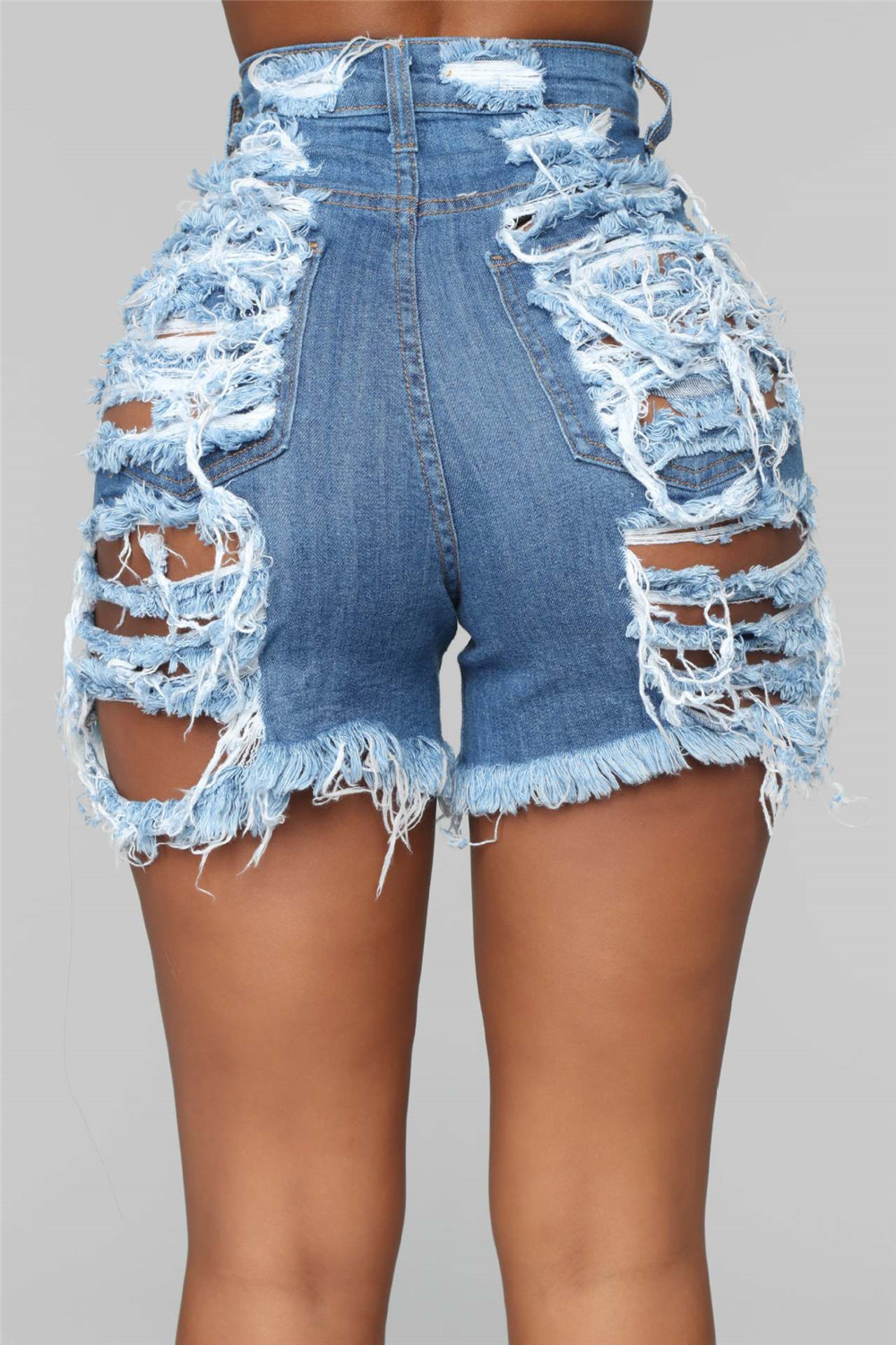 2023 Дизайнерские летние джинсовые шорты Женские джинсы Vantage Ripped High Waist Stretchy Shorts Fashion Washed Retro Denim Shorts Оптовая продажа одежды 9595