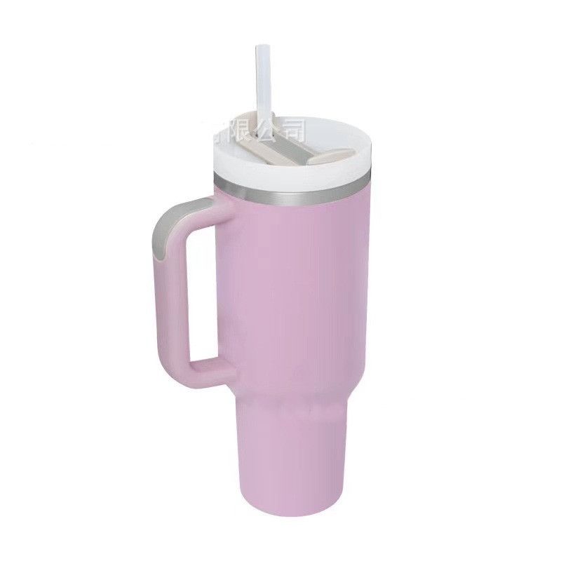 40oz Stainless Steel Tumblers Mugs With Silicone Handle Lid Straw 2nd Generation Big Capacity Travel Car Cups Outdoor Vacuum Insul258V