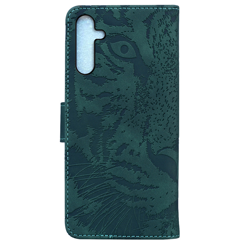 Imprint Tiger Pu Кожаные кошельки для Samsung S23 Plus S22 Ultra A24 A34 A54 A14 A13 A33 A53 A73 5G iPhone 14 Pro Max 13 карт держатель слота магнитный карманный флип -крышка