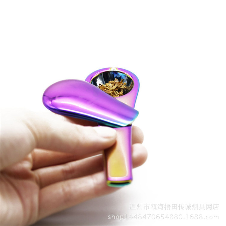 Smoking Pipes New creative dazzling spoon bong personalized magnet metal pipe portable bong