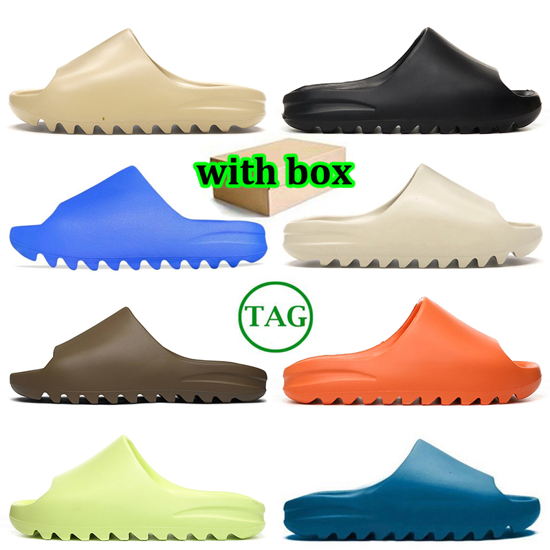 Box Classic Slippers Tasarımcı Slides Sliders Erkek Kadın Sandalet Tasarımcıları Spor ayakkabıları Açık Mekan Sandal Onyx Kemik Çöl Kum Flip Flops Yeezzys ayakkabılar Yeezzy Slayt