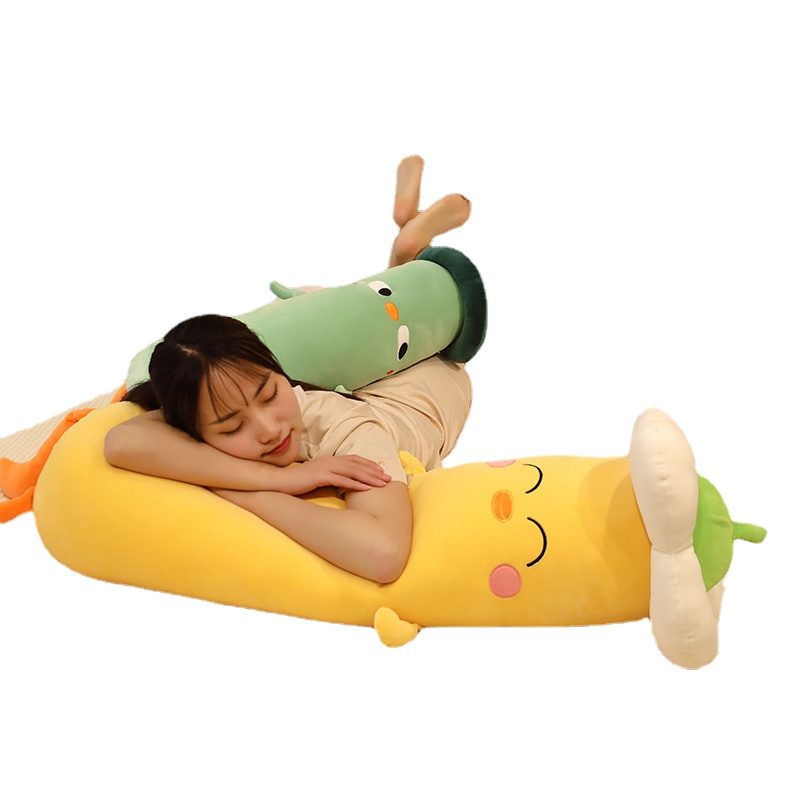 Poulet drôle longue bande en peluche lit pince à dormir jambe Kawaii doux mignon jeter oreiller envoyer des filles