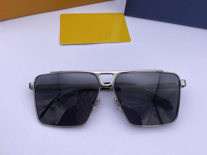 5A Brillen L Z1584U 1.1 Evidence Metall quadratischer Rahmen Brillen Rabatt Designer-Sonnenbrillen für Männer Frauen Acetat 100 % UVA/UVB mit Brillenetui Box Fendave