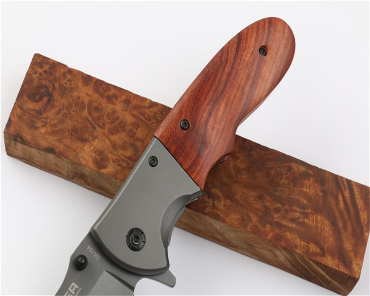 BOKER Couteau Camping Couteaux Pliants Tactique Chasse Survie Manche En Bois Poche EDC Cutter