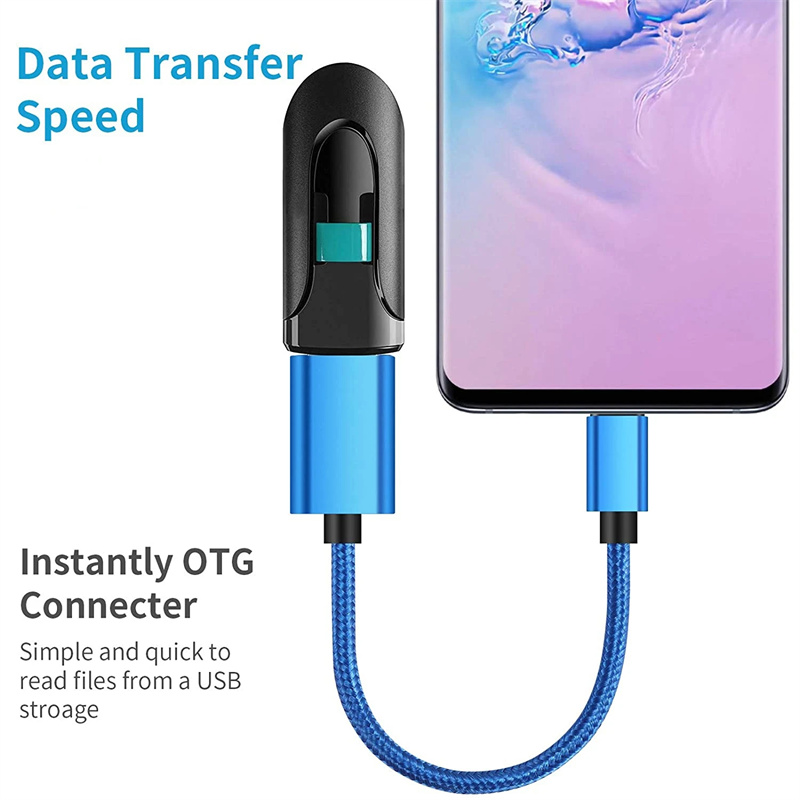 OTG Type C kabeladapter USB Type C -adapterconnector voor Xiaomi Samsung S20 Huawei OTG -gegevenskabelconverter voor MacBook Pro