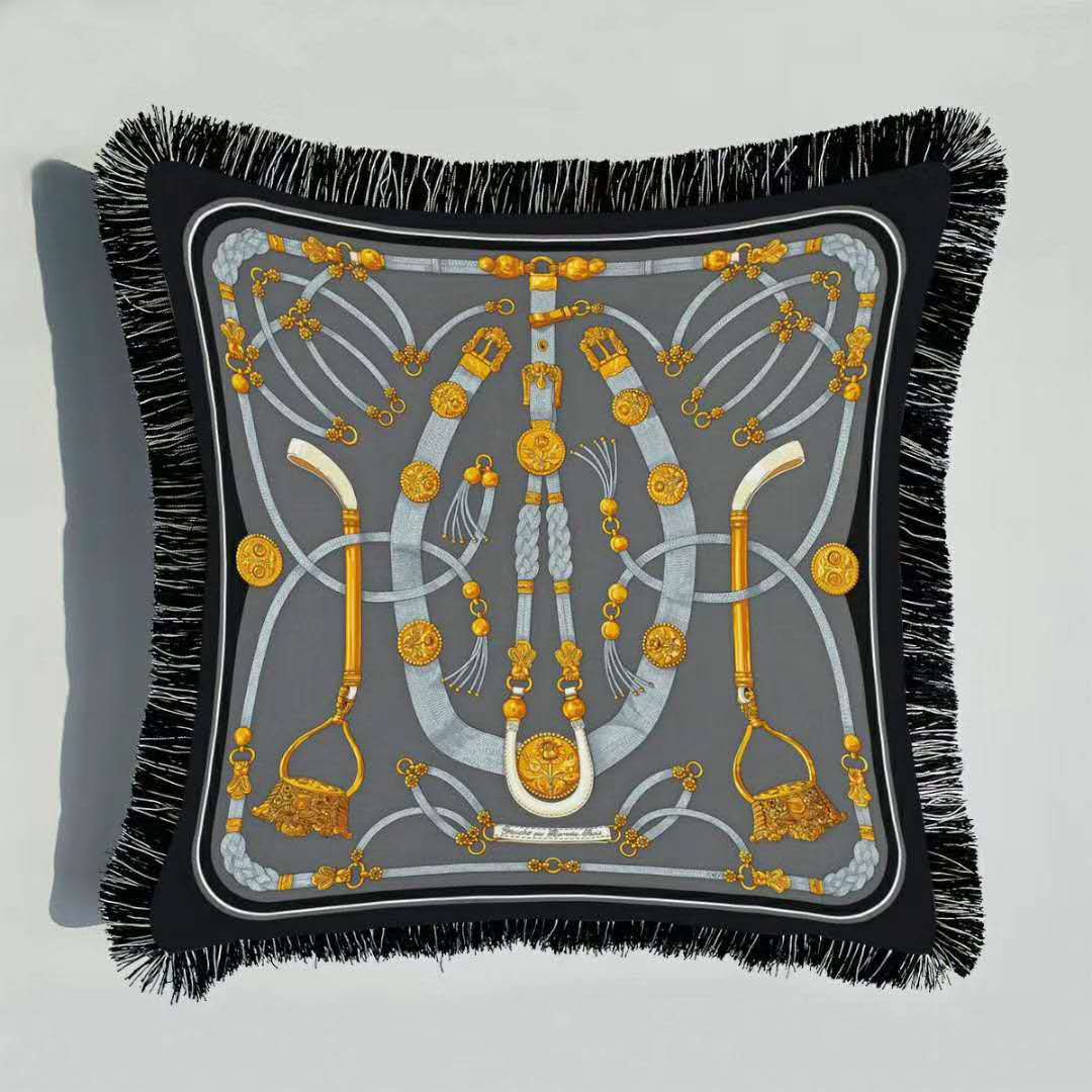 Роскошная седла печатная подушка крышка европейского стиля кисточка наволочка для гостиной диван, декоративная подушка, 2023070931
