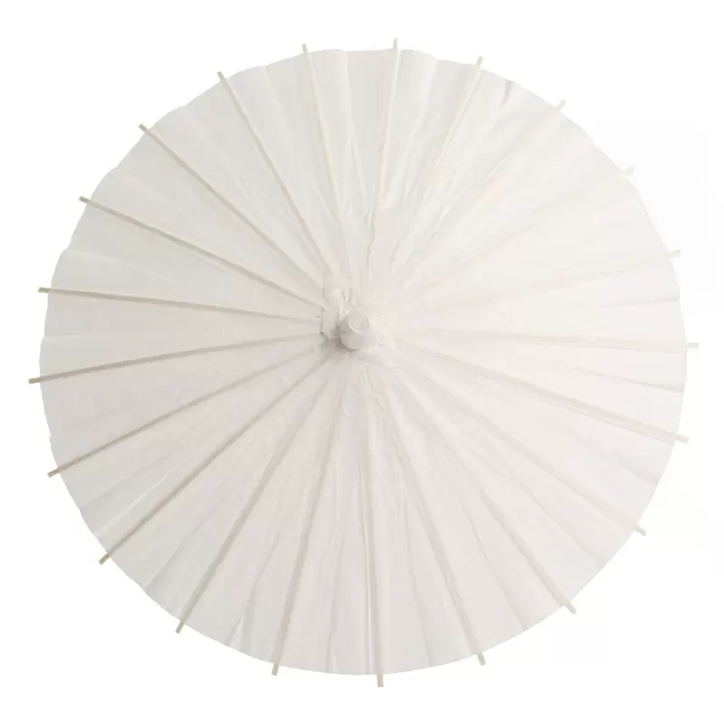 Fans & Parasols White Bamboo Paper Umbrella Parasol Dancing Wedding Bridal Party Decor Bridal Wedding Parasols Paper Umbrellas