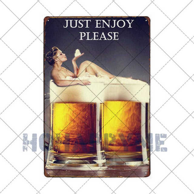 Vintage Beer Brewing Drinks Carteles de chapa de metal Placas de metal Club Accesorios Shabby Chic Decor Plate Bar Cafe Placa de pared Art Poster 30X20cm W03