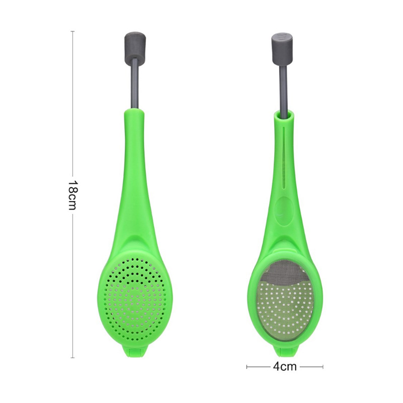 200 pièces nouveau silicone passoire à thé Silicone réutilisable sachet de thé infuseur filtre diffuseur lâche thé feuille vert couleur dh5466