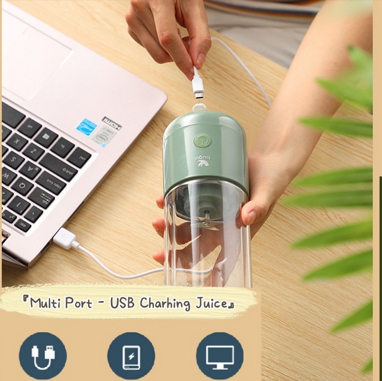 Portable electric juicer, blender, smoothie cup, rechargeable by Usb, Mini Personal Blender, fresh fruit juice machine