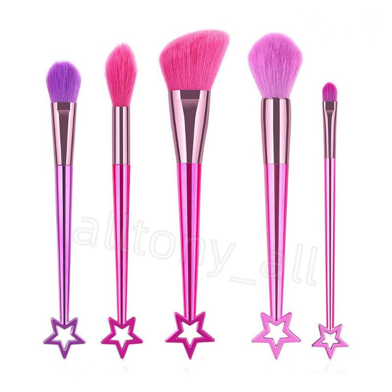 Marke Make-up Pinsel 5 Stück Set Meerjungfrau Pinsel Halter Pinsel Lidschatten Pinsel Make-up Pinsel Werkzeuge Pulver Kontur Pinsel kostenloser Versand