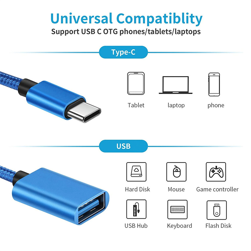 OTG Type C Кабельный адаптер USB для типа C разъем адаптера C для Xiaomi Samsung S20 Huawei OTG Cable Cable Cable для MacBook Pro