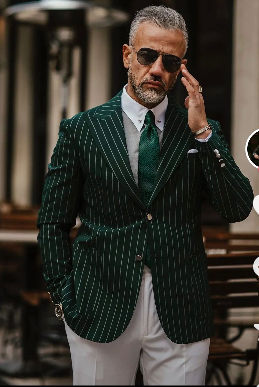 NOVO Dark Green Green Listra noivo Tuxedos Men Wedding Tuxedo Menas Menas Menas Menina Blazer Men Dinner/Palmas de Terinho de terno dardo