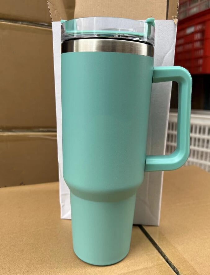 40oz Mug Tumbler With Handle Insulated Tumblers Lids Straw Stainless Steel Coffee Termos Cup With logo ss0202