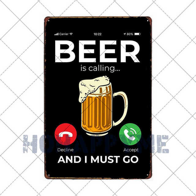 Vintage Beer Brewing Drinks Carteles de chapa de metal Placas de metal Club Accesorios Shabby Chic Decor Plate Bar Cafe Placa de pared Art Poster 30X20cm W03