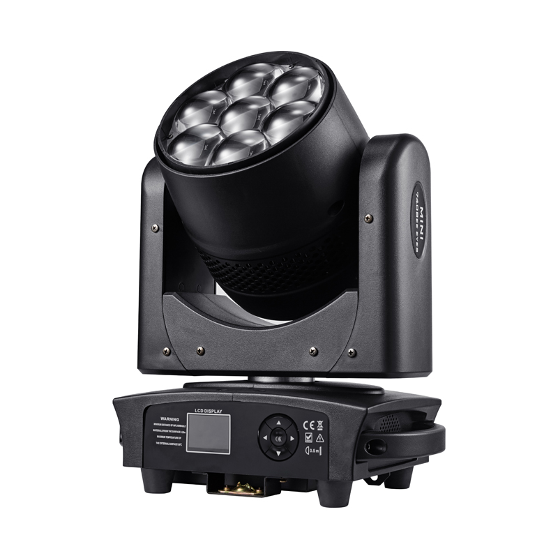 Clay-Parky 7x40W 4in1 RGBW LED Moving Head Zoom Wash Effect Ljus med Circle Control Artnet SACN KLINGNET FÖR STAGE PARTY-EVENT