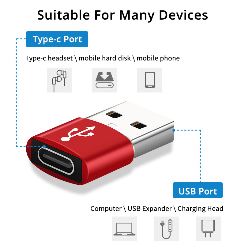 Adaptador USB Tipo C USB 3.0 TIPO A MASCO A USB 3.1 TIPO C conversor feminino USB C Adaptador de transferência de dados para iPhone xiaomi nexus macbook