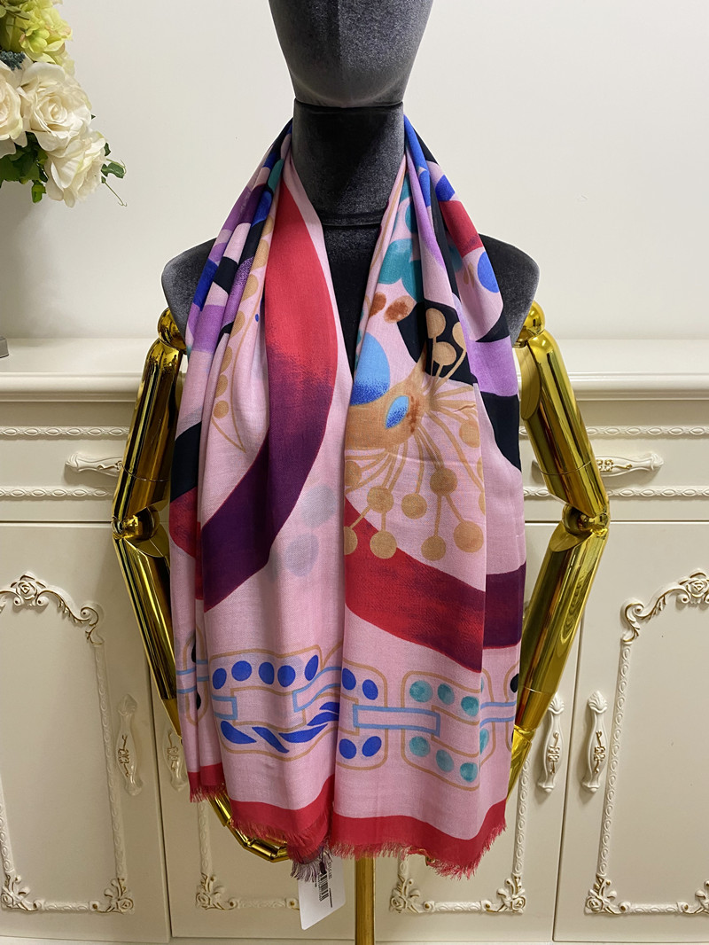 écharpe femme pashmina matière modale motif imprimé foulards carrés fins et doux pour femme grande taille 140cm - 140cm