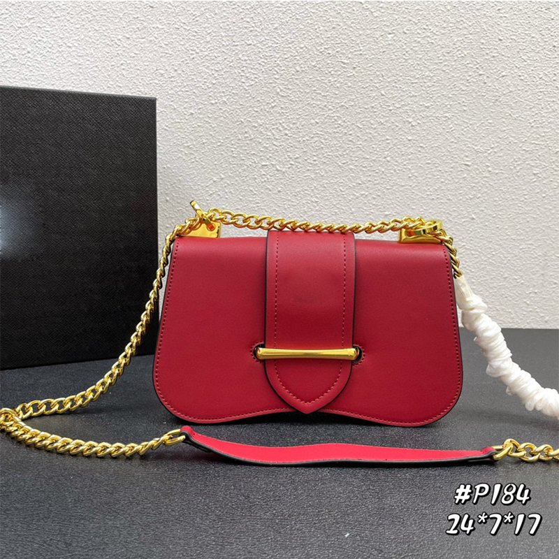 Designer Chain Crossbody Bag Luxury women's purse Leather shoulder messenger bag Metal alphabet logo Tote Clamshell bag Fashionable women handbag wallet