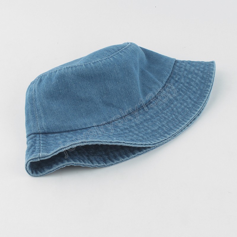 Kova şapkası unisex% 100 pamuk kot ambalajlı yaz seyahat plajı güneş şapkaları erkekler için