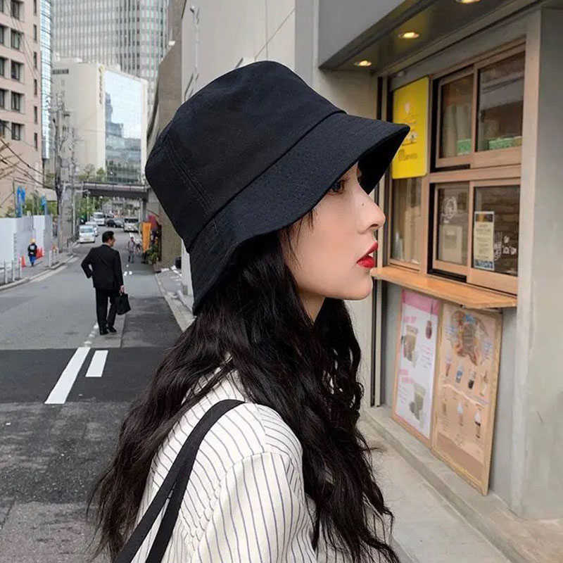 Wide Brim Hats Classical Blk Flat Top Bucket Hat Men Women Soft Foldable Fisherman Panama Caps Outdoor Travel Fishing Sun Hat Unisex P230327