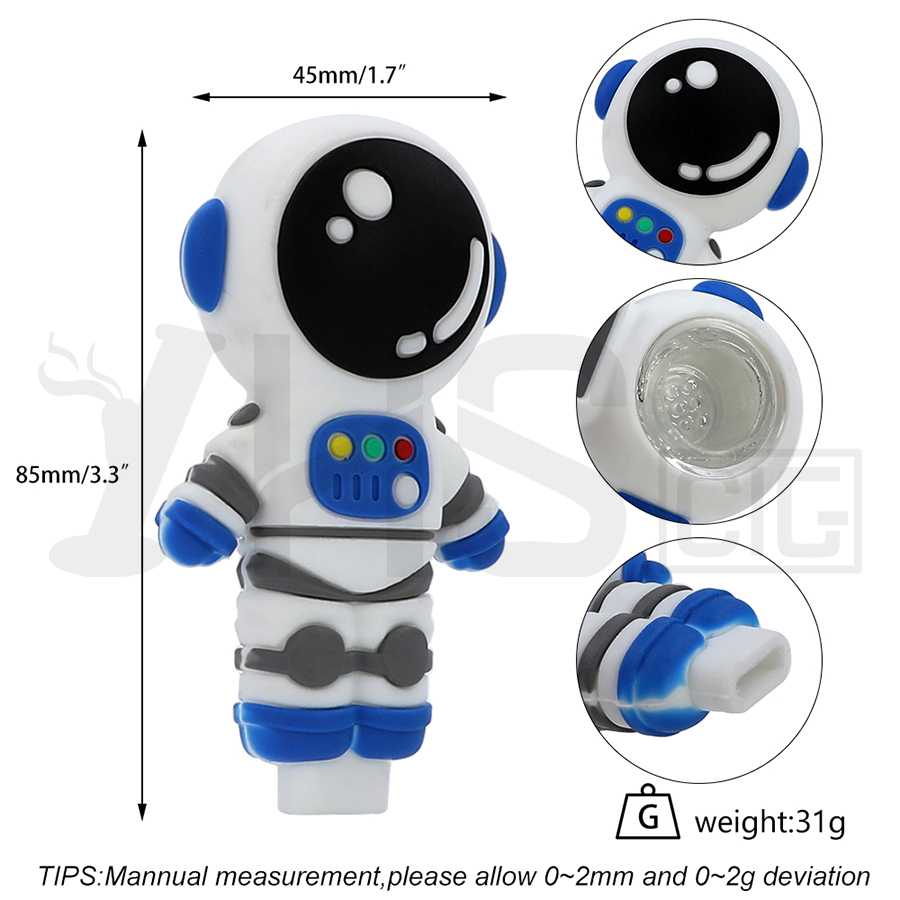 Sigara Boruları Space Silikon Silikon El Borusu Tütün Kabarcığı Su Borusu Cam Kase Tutulur