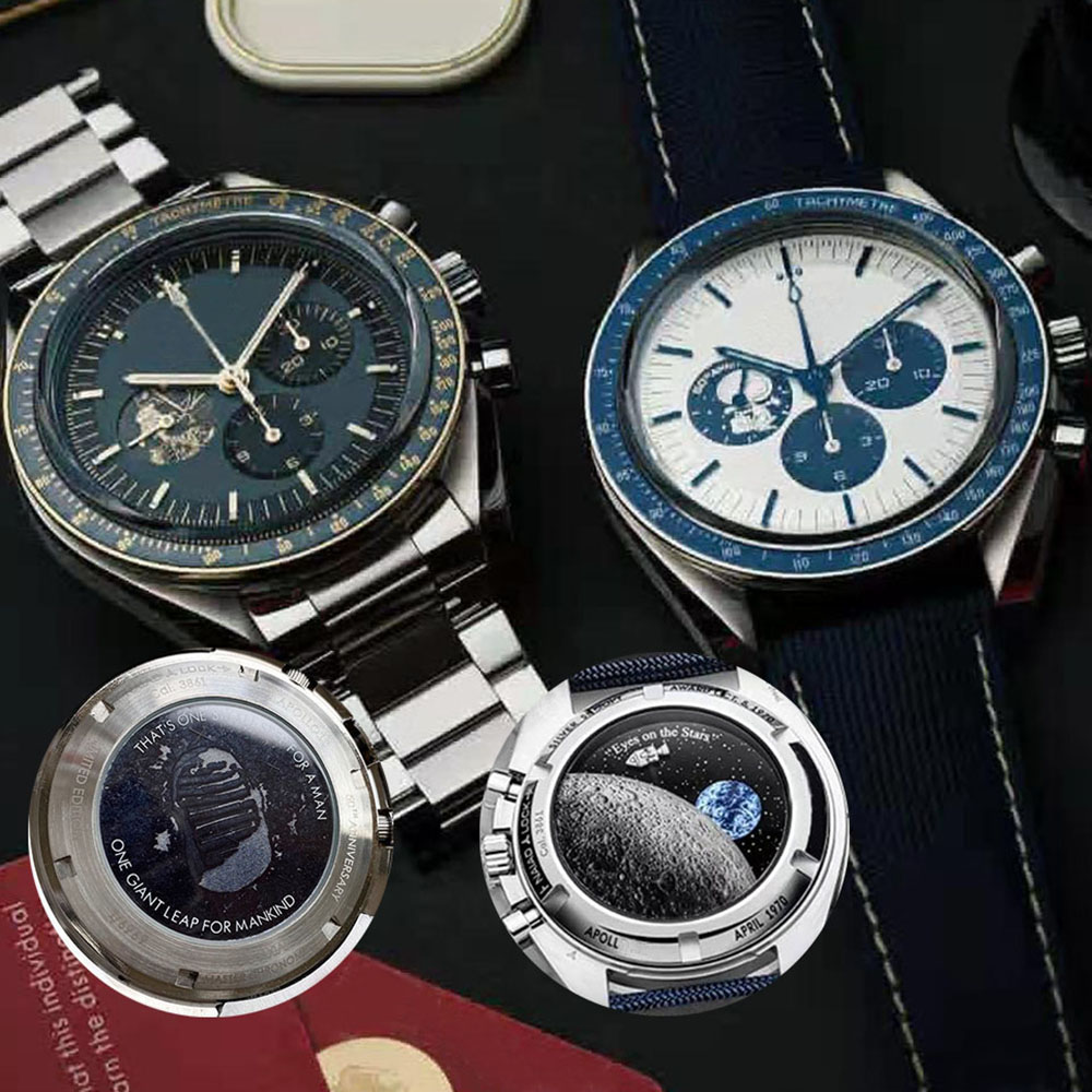 Mężczyźni obserwują męskie 50. 1970 Aapollos Limited Edition Luksusowy zegarek automatyczny Mistrz mechaniczny Montre de Luxe Wristwatch284y