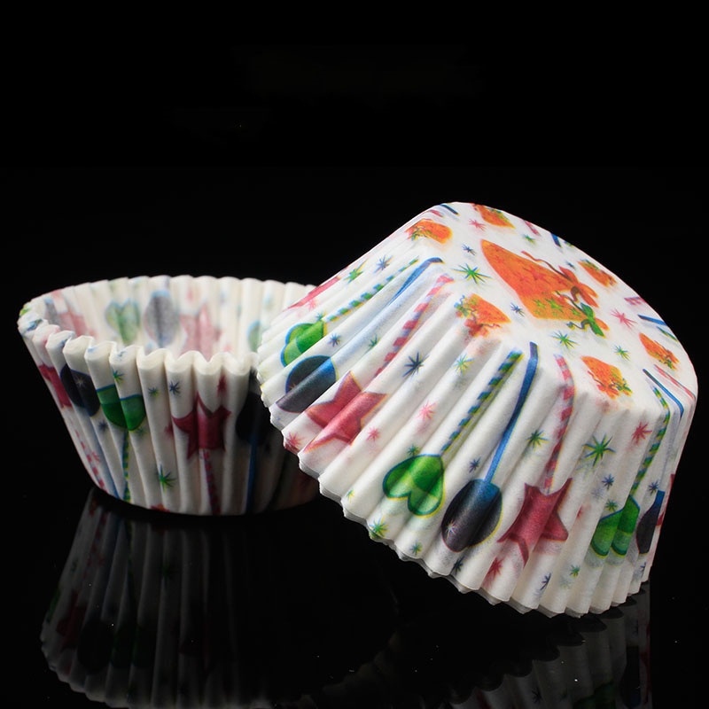 Tiner cupcake colorati di carta Rainbow Standard Cups Cupcake Cupcake Cupper Cassi di torta torta, muffin, cupcakes e caramelle 