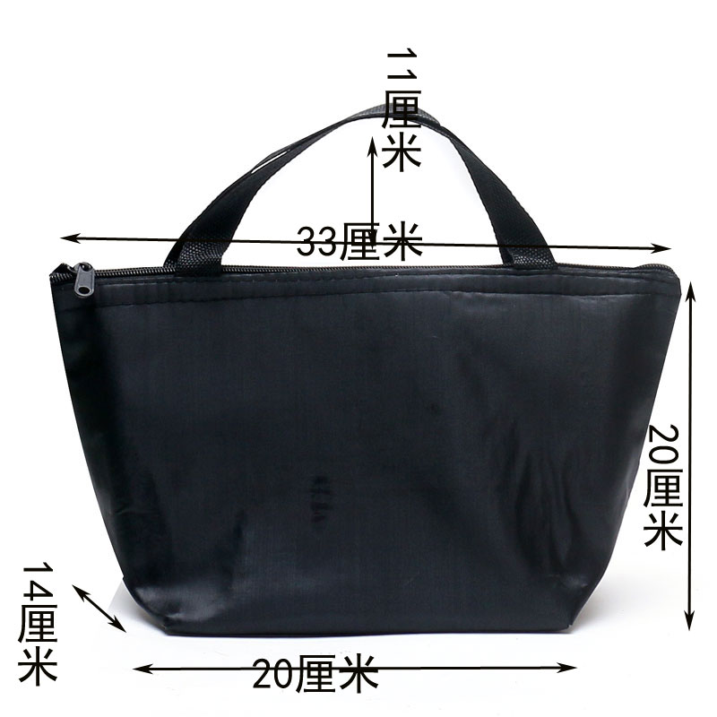 Petit noir fermeture éclair étanche déjeuner sacs de rangement bleu femmes étudiant boîte numéros Thermo sac concepteur bureau école pique-nique refroidisseur cas 20x14x20 cm