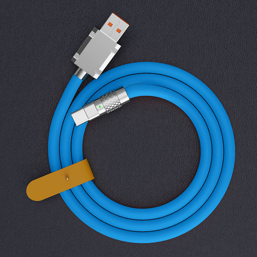 120W Super Fast Candiding Cable Metal Zinc Alloy Liquid Silicone Type-C Cabo de dados para Android iPhone 13 14 Samsung Huawei Xiaomi Phone