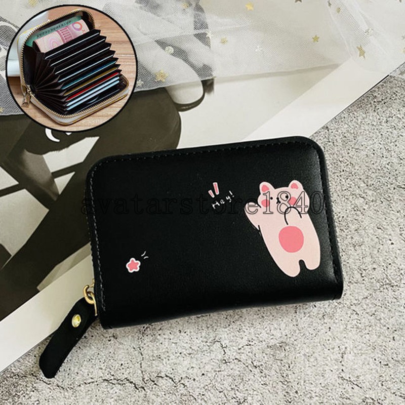 Cartoon Pu Функция 9 карт корпус Kawaii Business Bank Holder Pu водительская лицензия документ Document Bags Bags Credit Id Cards кошельки