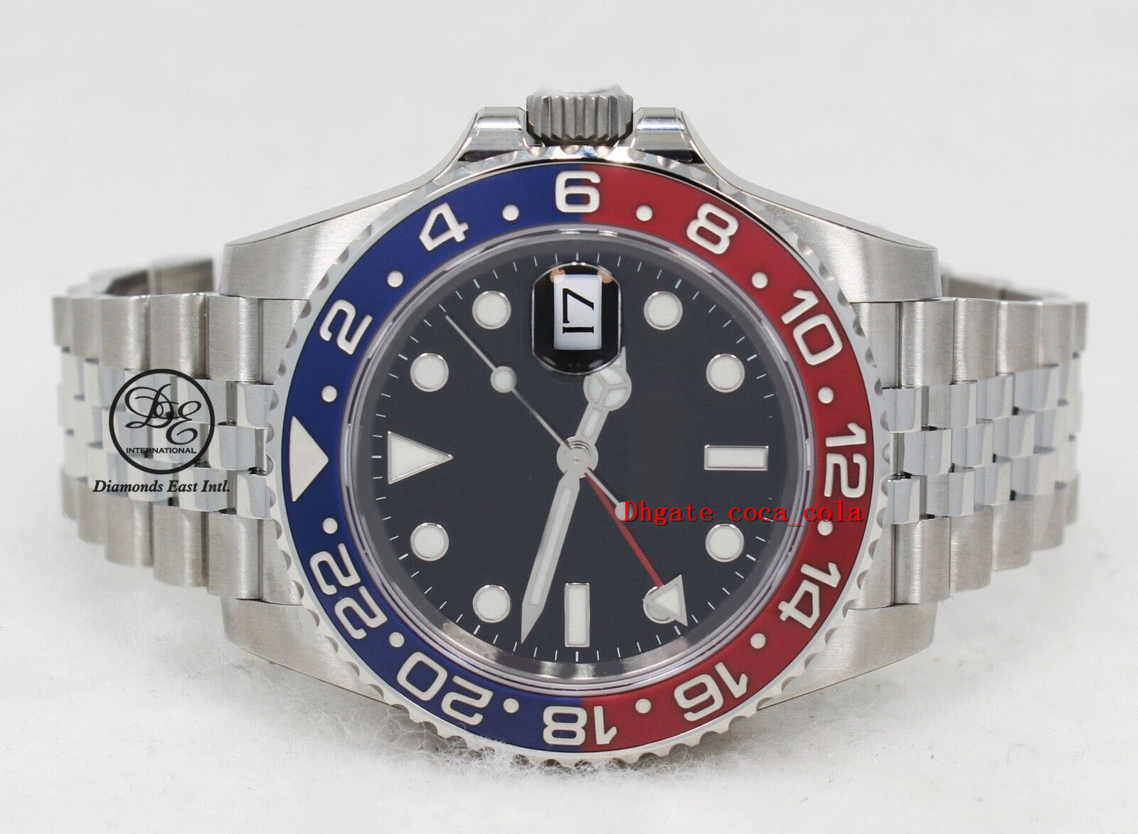 Nouvelle version d'usine Counter Quality Watch II Pepsi Blro Jubilee Ceramic Bezel Cal 3186 Mouvement automatique eta Diving Swimming Men249f