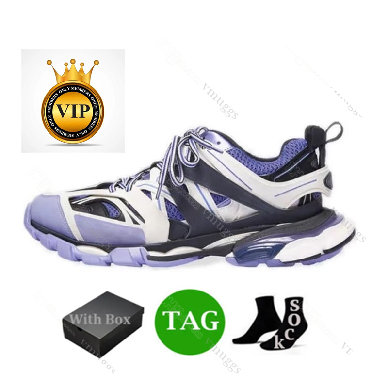 Designer Casual Shoe Track 3 3.0 Lyxmärket Tess.s. Gomma läder Trainer Nylontryckt Plattform Trippel vit svart Sneakers trainers Herr Damskor Dustbag