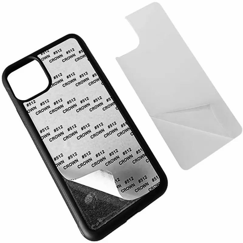 Sublimations-Handyhüllen für iPhone 14 Plus 13 12 Pro Max 6S 7 8 11 Xs Xr mit klebrigen Aluminiumeinsätzen