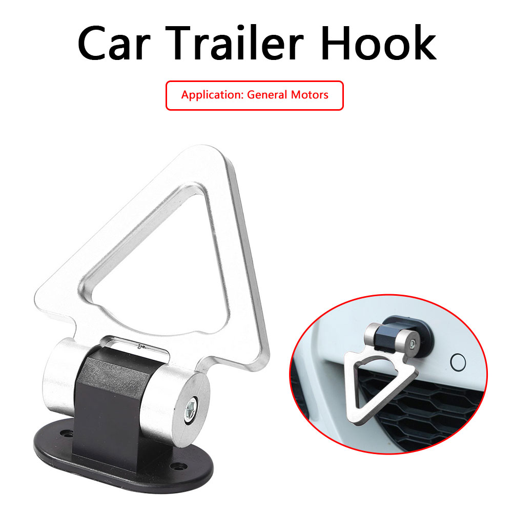 Car Decorative Tow Hook Triangular Racing Style Towing Hook Sticker ABS Bumper Sticker Exterior Decoration Modified Parts Car Racing Tow Towing