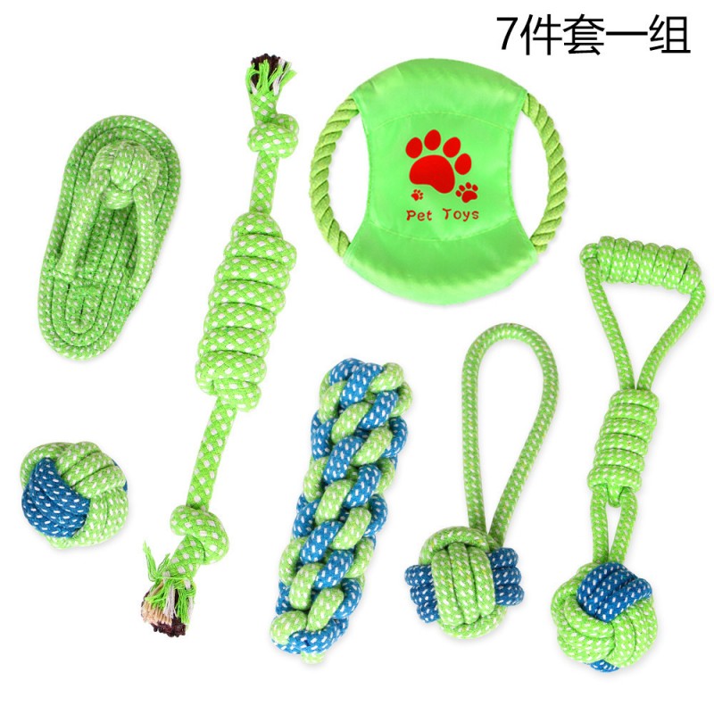 Andra hundförsörjningar Pet Cotton Rope Toys Teeth Cleaning Dog Bite Rope Combination Set Wholesale