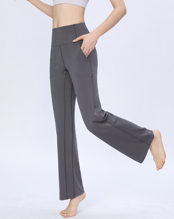 LL Yoga Flared Pants Long Ladies High Waist Slim Fit Belly Bell-bottom Trousers Shows Legs Yoga Fitness Solid Color Solid Color CK620 LL121