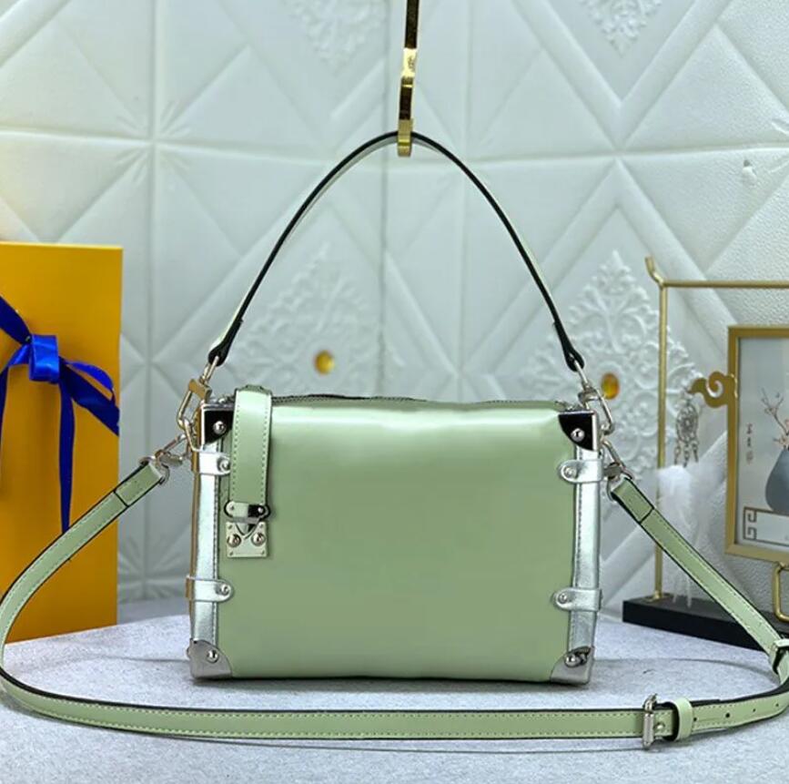 2023 Cruise Spring SS Side Trunk PM borse Nicolas Ghesquiere Petite Malle borsa a mano Monograms S-lock quadrato Tote Donna tracolla Borsa a tracolla M21460 M46358 M21741