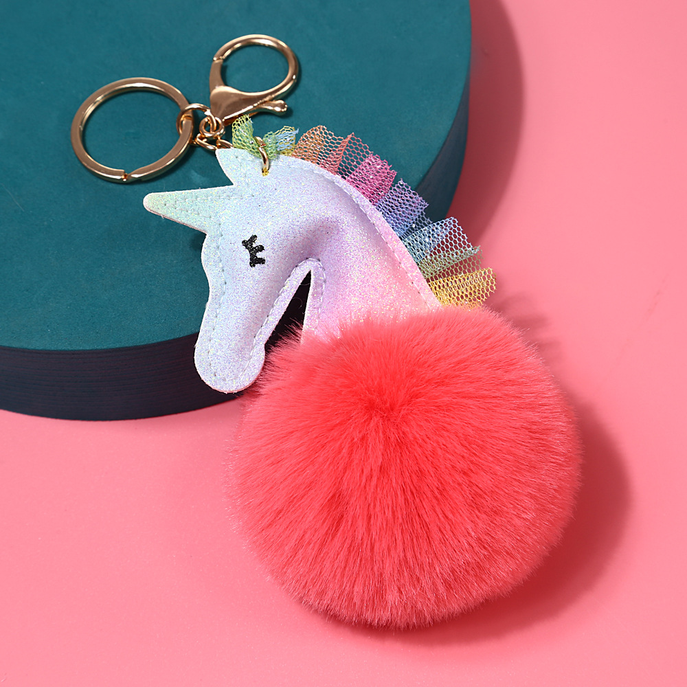 Unicorn Plush Key Chain Chain Chairball для брелок детской школьной школьной сумки аксессуары для вечеринки для вечеринки