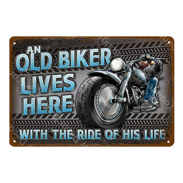 Classic Motorcycle Art painting Metal Signs Home Decor Plate Garage Wall Decorative Plaque Retro Motorcycle Art Poster 30X20cm W03