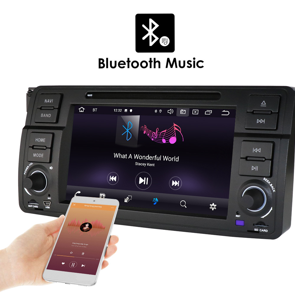 7-calowy 16 g samochodu DVD Radio Player Android Head Unit dla BMW E46 98-05 GPS Nawigacja MP5 Multimedia z DVD
