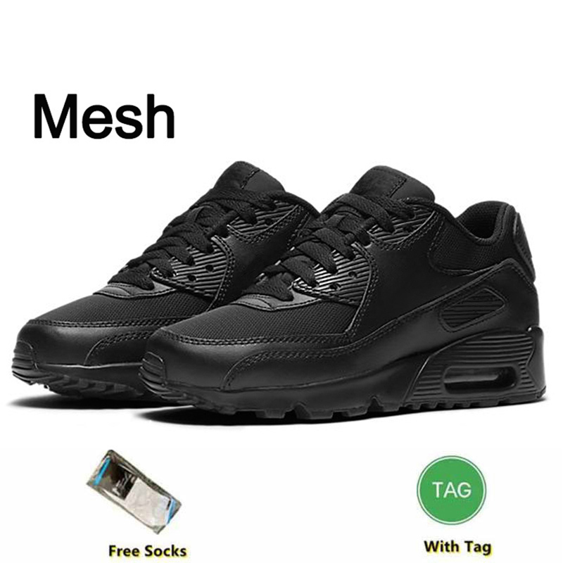 Classic 2023 Designer 90s Running shoes For Men Women Triple Black white Mesh Leather Trainer Breathable Cushion Surface Sneakers Sports Eur 36-45