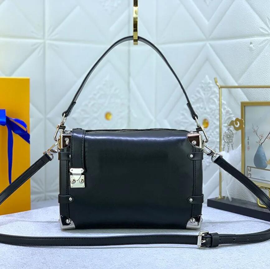 2023 Cruise Spring SS Side Trunk PM borse Nicolas Ghesquiere Petite Malle borsa a mano Monograms S-lock quadrato Tote Donna tracolla Borsa a tracolla M21460 M46358 M21741