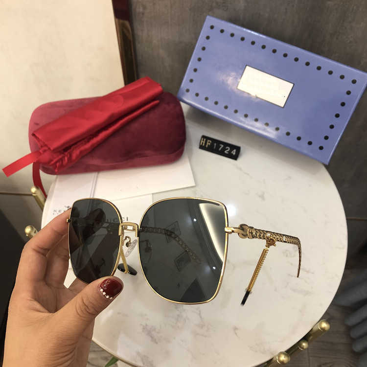 Mode G Letter Luxus-Sonnenbrille 2021 neue Sonnenbrille Damenmode Polarisator Herren Metallkette Begriffe Brille Damen gute Qualität