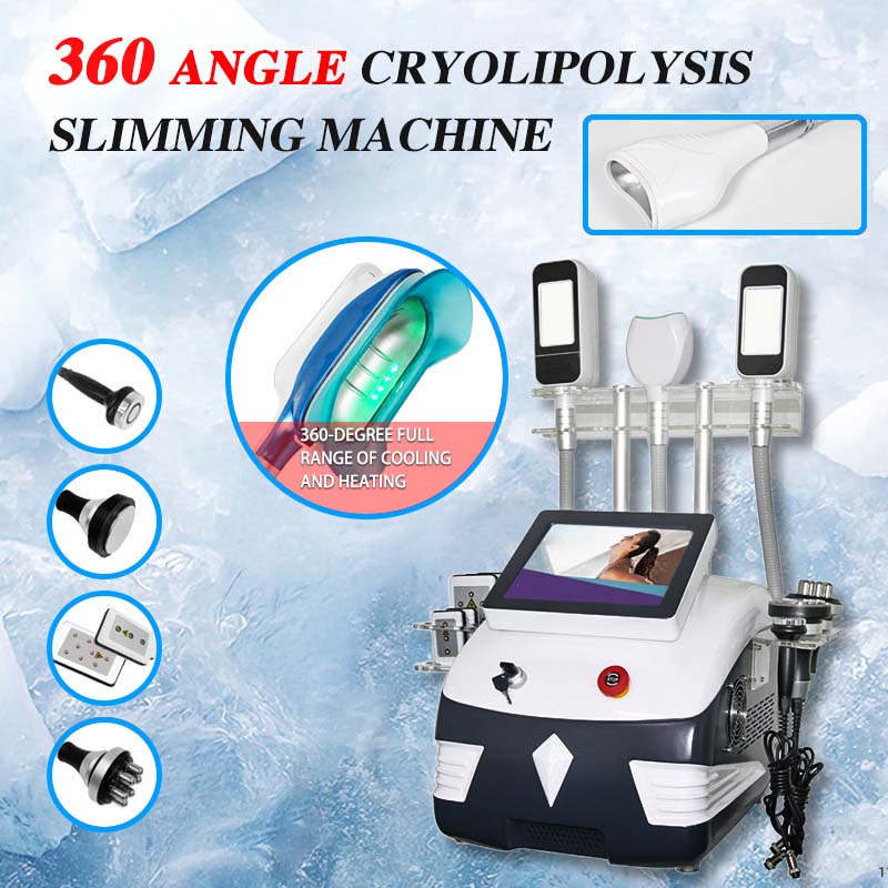 2023 Ny ankomst 360 graders Cryoterapy Slant Cavitation RF Slimming Machine DHL Gratis frakt