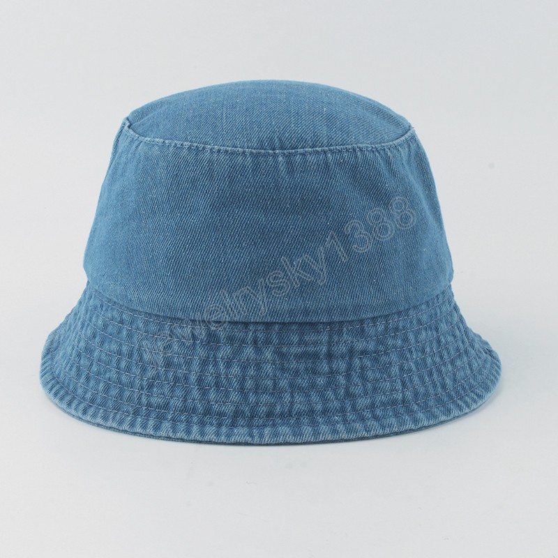 Kova şapkası unisex% 100 pamuk kot ambalajlı yaz seyahat plajı güneş şapkaları erkekler için