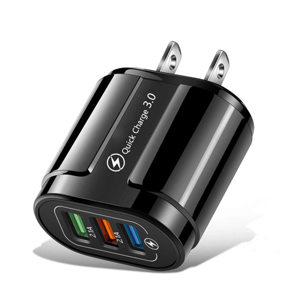 Bloc de chargeur mural rapide à 3 Ports, papillon coloré, adaptateur Cube USB universel pour téléphones, prise US/EU